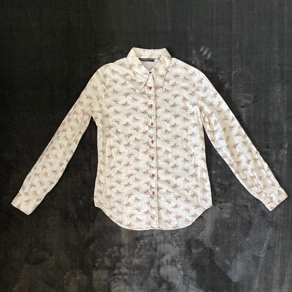 Vintage Cotton Novelty Print Shirt